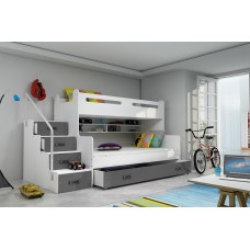 Divvietīga gulta MAX 3 90x200, balts/zaļš